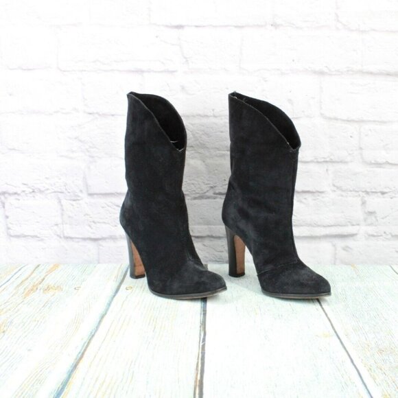 Foot Petals Black Suede Pull On Casual Pump Boots Size 6 Medium - Picture 3 of 9